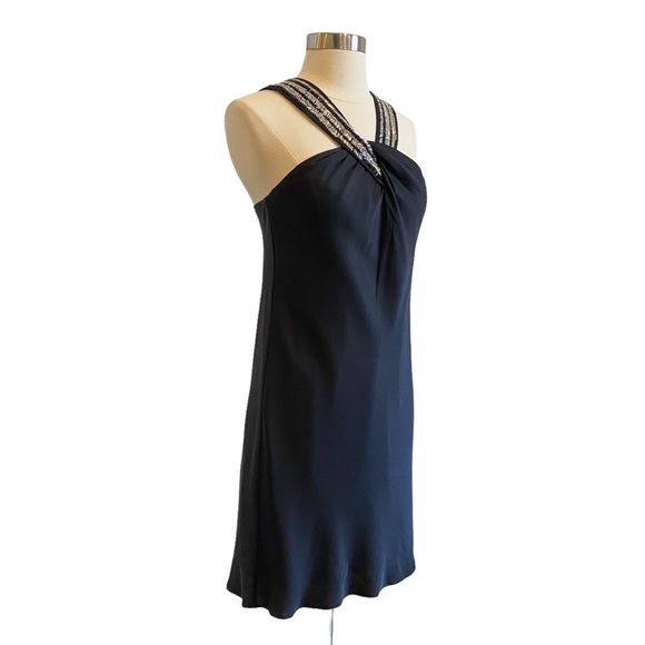 Banana Republic Embellished Halter Neck Silk Mini Slip Belay Dress - Picture 8 of 13